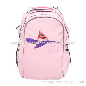 Kid's backpack with two compartment, adjustable S-sharp shoulder strap, with padded top handle
